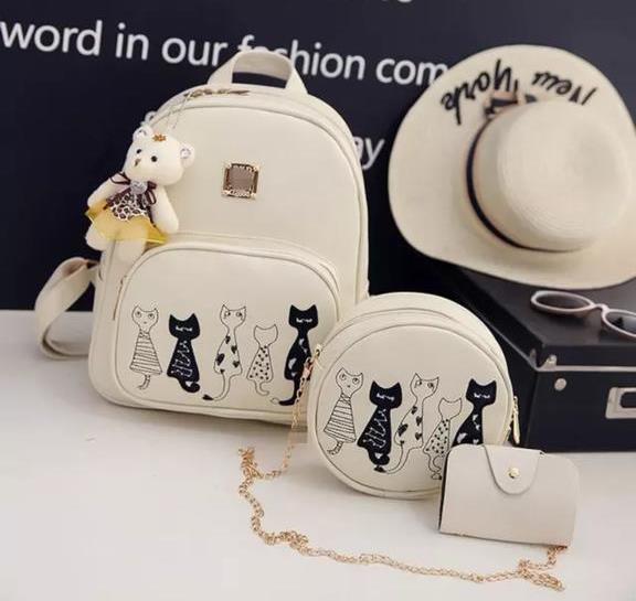 Rucsac dama bej 3 in 1 Kat biashoes.ro imagine reduceri